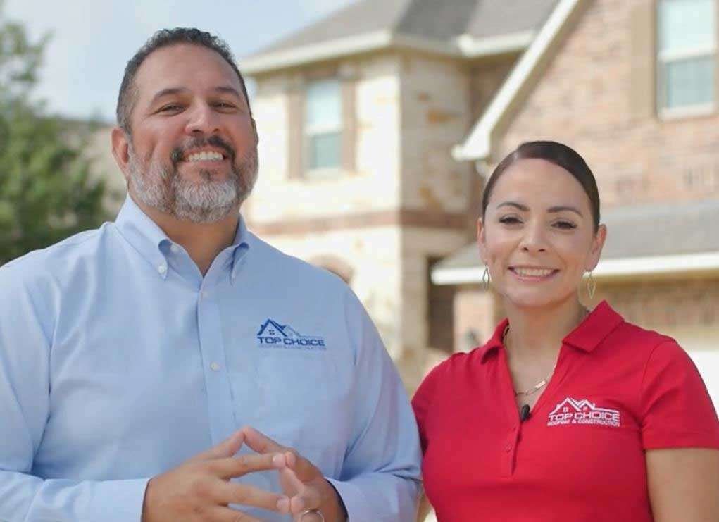 Roland & Laura de la Garza, Owners of Top Choice Roofing & Construction